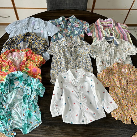 Cat and jack 2T boys flower print shirts - Picture 1 of 11